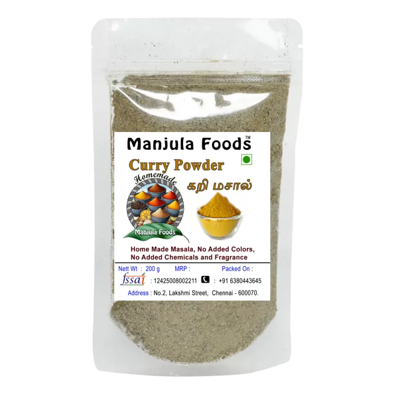 Manjula Foods Traditional Chicken & Mutton Curry Masala | Rich Aromatic Indian Spice Powder (200 g)