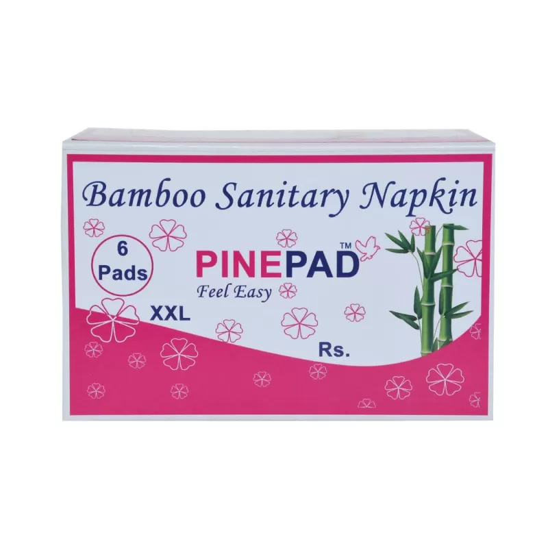 Pinepad Premium Bamboo Sanitary Napkins 330 mm XXL | Ultra Thin | Eco-Friendly | High Absorbency | 20 Pads
